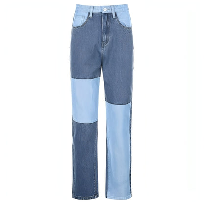 DenimDare™ Stitching High-rise Straight-leg Jeans Women