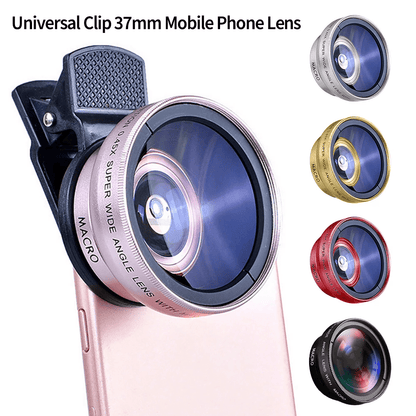 2 IN 1 Lens Universal Clip 37mm Mobile Phone Lens - AllYearGoods