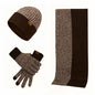 3Pcs Winter Scarf Hat Gloves Kit Beanie Hat & Long Scarf & Gloves Gift - AllYearGoods