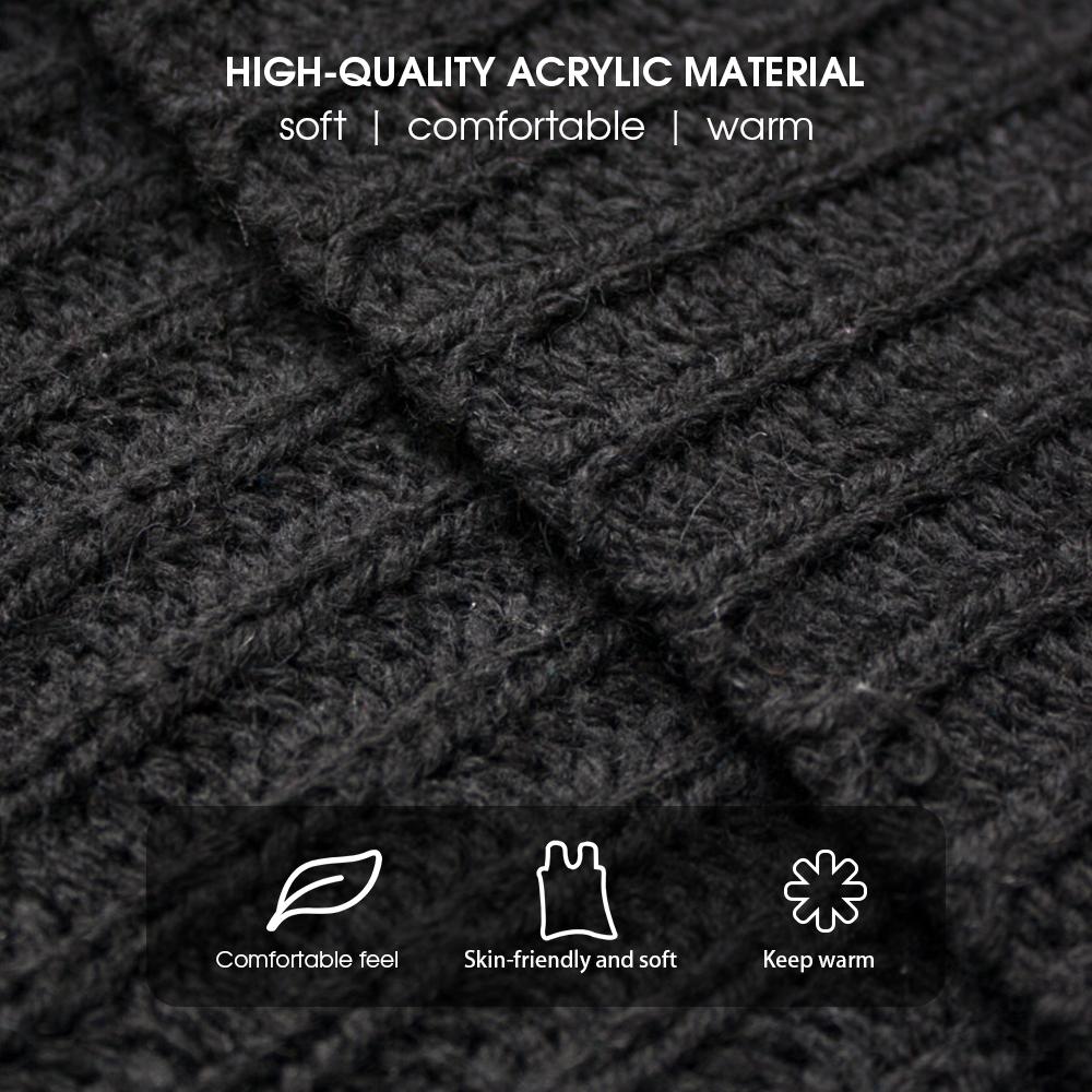 3Pcs Winter Scarf Hat Gloves Kit Beanie Hat & Long Scarf & Gloves Gift - AllYearGoods