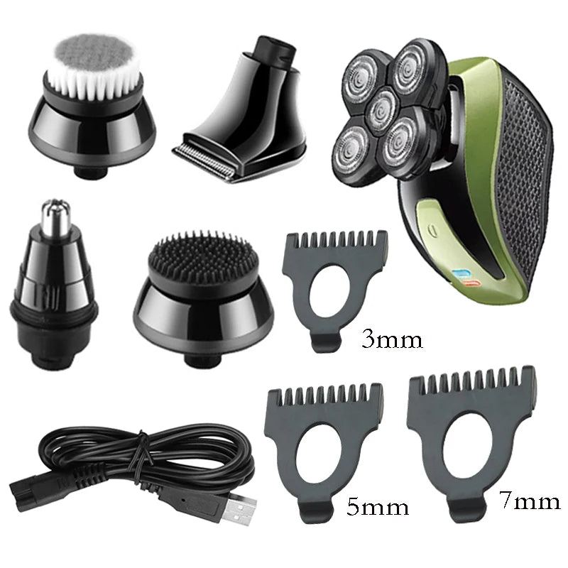 5in1 Grooming Kit Electric Shaver For Men Wet Dry Bald Head Shaving - AllYearGoods