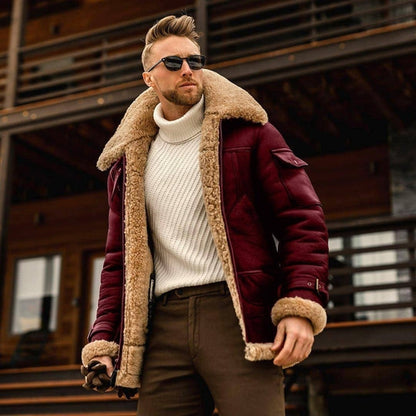 Winter Jacket Mens Military Fleece Warm Jackets Male Fur Collar Coats