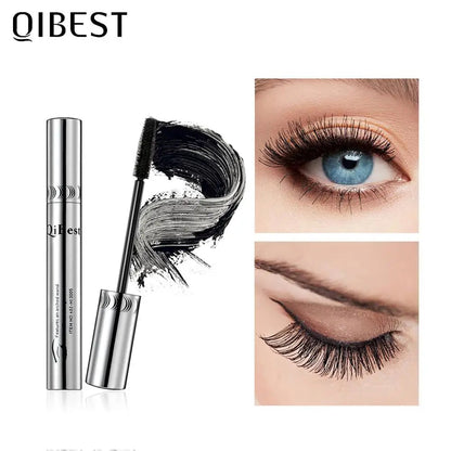 QIBEST Black Mascara Eyelashes Mascara 4D Silky Eyelashes Lengthening