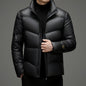 Winter Mid-old Men's Down Jacket Stand Collar Coat Thickened