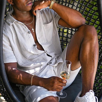 Comfortable cool men beach shorts set - AllYearGoods