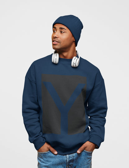 Men’s Y Logo Crewneck Sweatshirt | Classic Casual Pullover