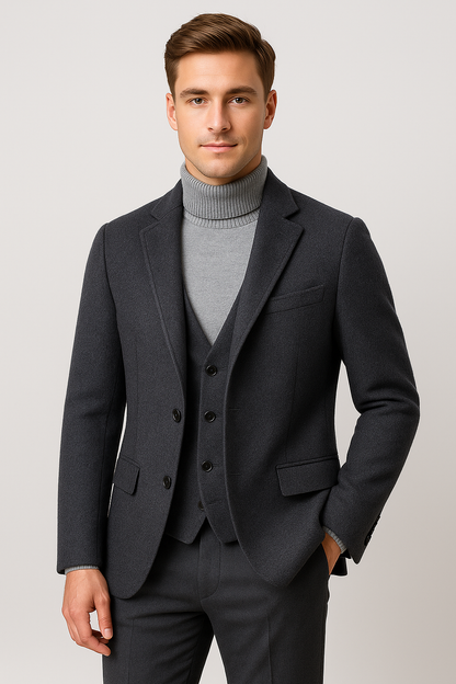 RoyalForm™ Men's Wool Coat – Luxury & Warmth for Winter