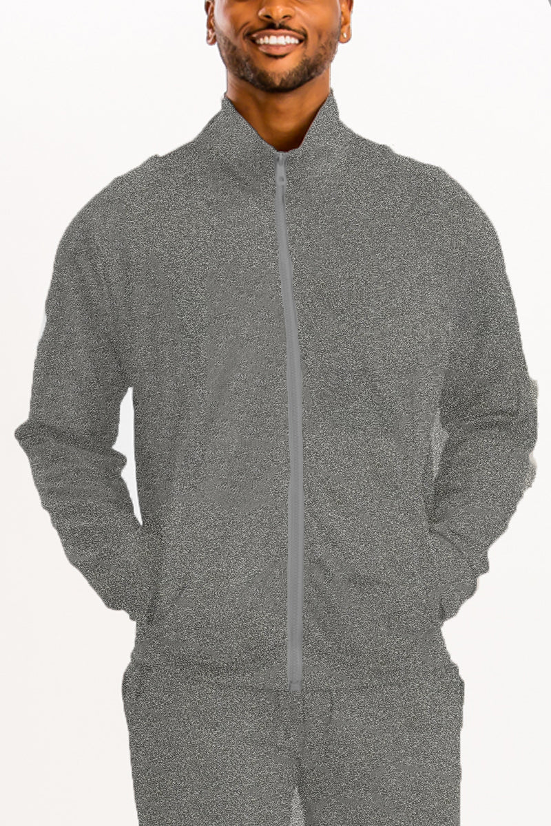 Essential Basic Plain Solid Track Jacket J201