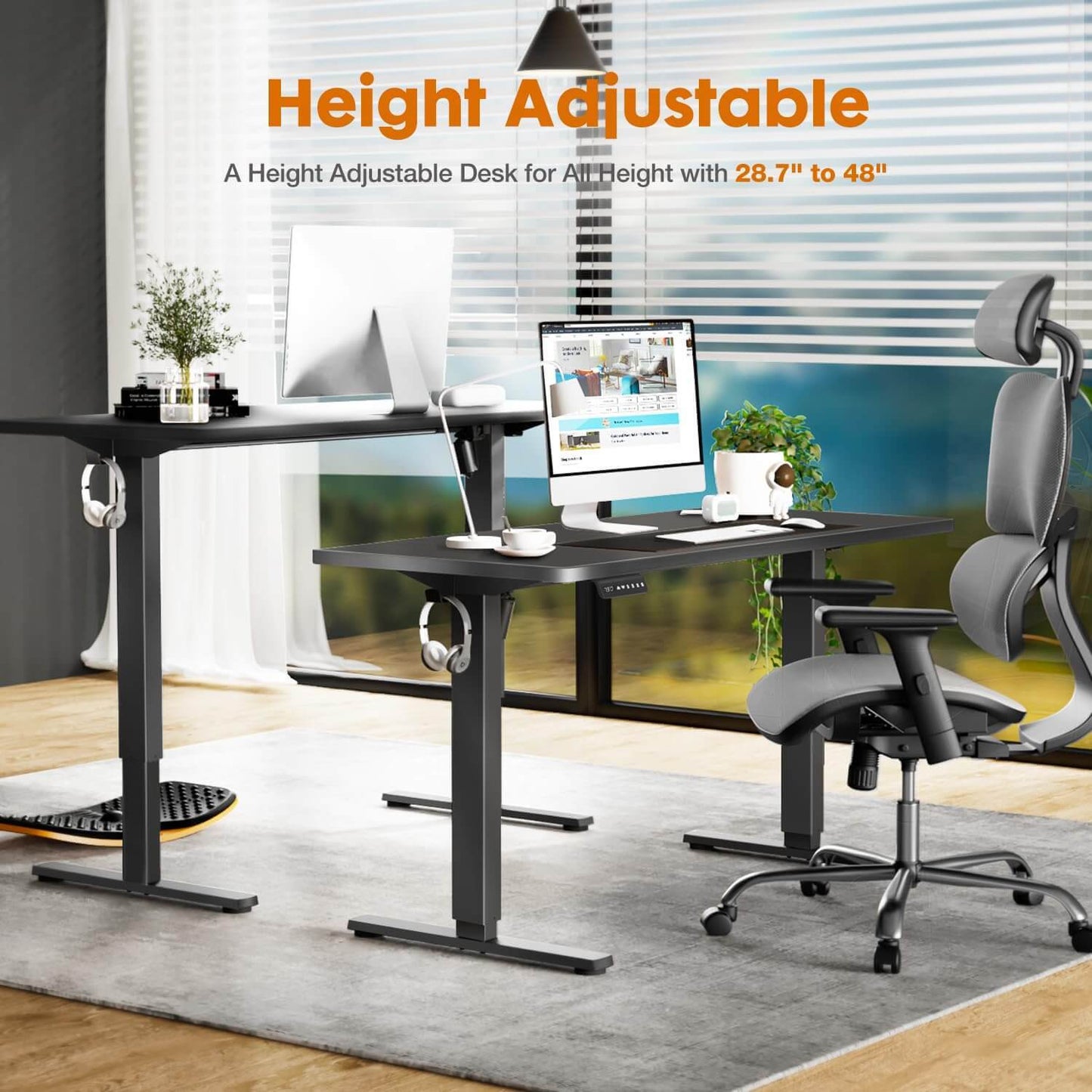 Electric Height Adjustable Standing Desk,Sit to Stand Ergonomic - AllYearGoods