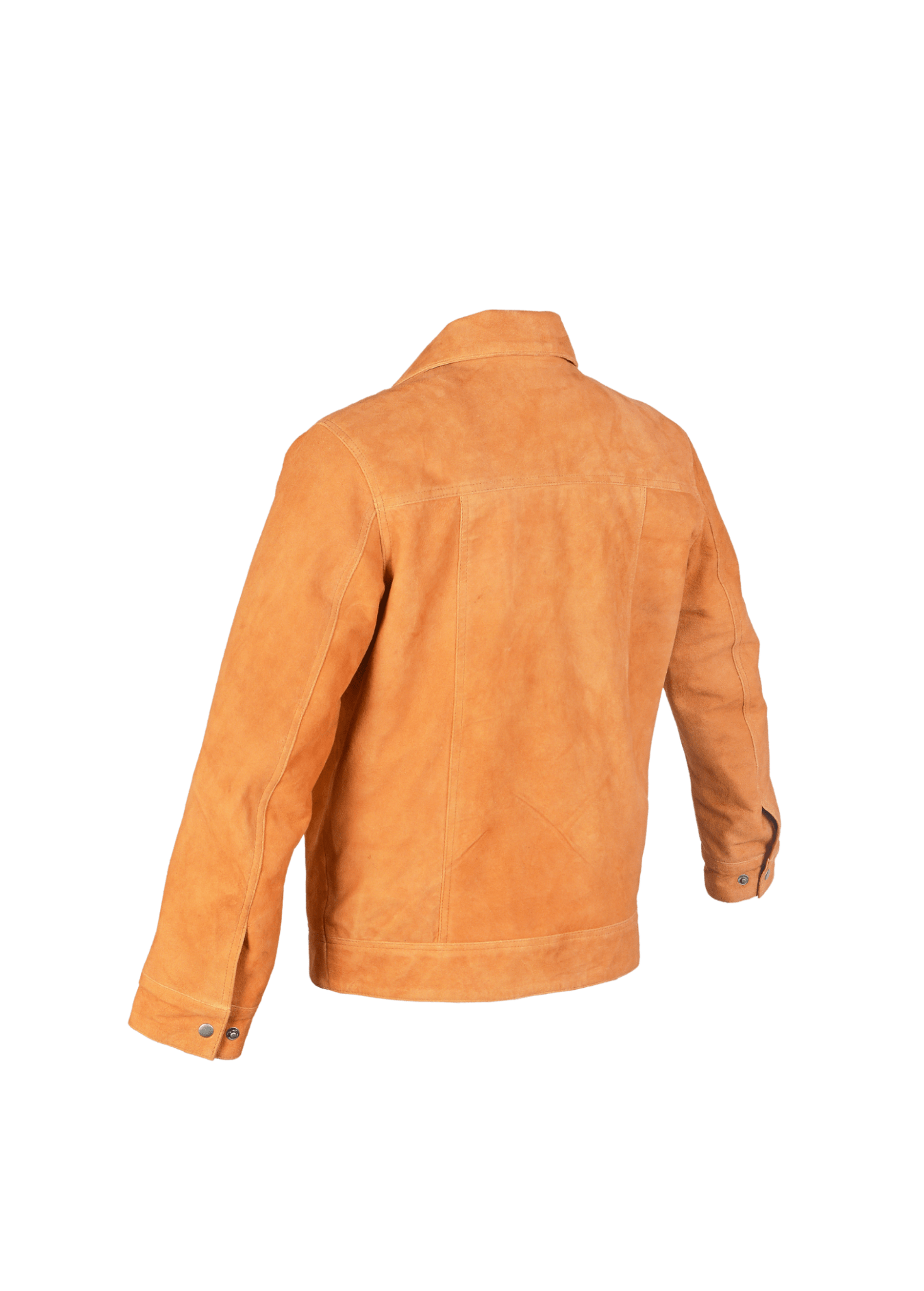 LUXURY Sheepskin Suede Leather Jacket in Light Brown for Men - AllYearGoods