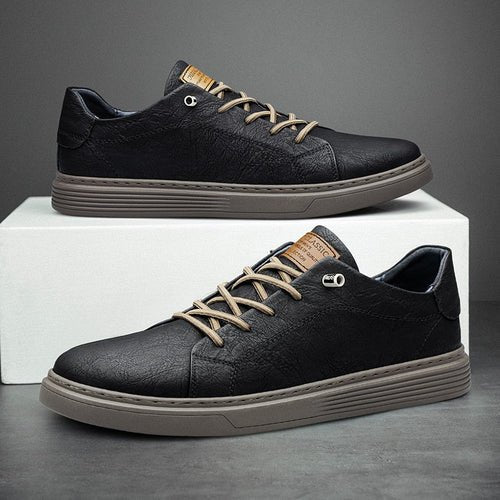 Mens Lace Up Oxford Leather Shoes - AllYearGoods
