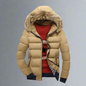 Mens Two Tone Puffer Jacket with Removable Hood - AllYearGoods