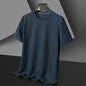 New Summer Waffle Round Neck Short Sleeved T-shirt for Men's Short - AllYearGoods