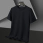 New Summer Waffle Round Neck Short Sleeved T-shirt for Men's Short - AllYearGoods