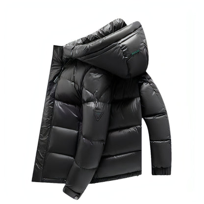 New Winter Down Jacket Men's Duck Down Cold - proof Black Gold Graphene - AllYearGoods