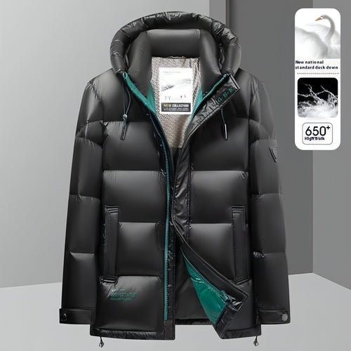 New Winter Down Jacket Men's Duck Down Cold - proof Black Gold Graphene - AllYearGoods