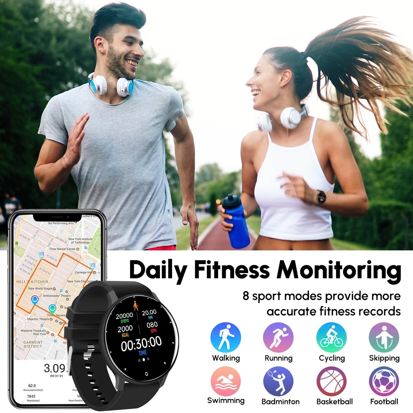 P67 Waterproof Smart Bluetooth Watch Camera Remote Control Suitable - AllYearGoods