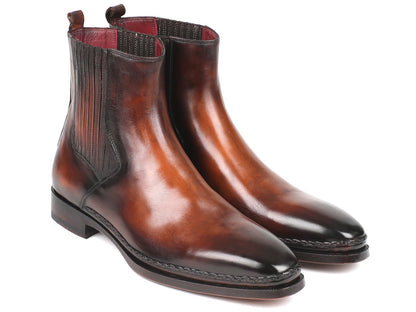 Paul Parkman Chelsea Boots Brown Burnished Leather (IDBT57 - BRW) - AllYearGoods