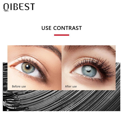 QIBEST Black Mascara Eyelashes Mascara 4D Silky Eyelashes Lengthening - AllYearGoods