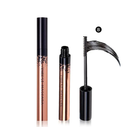 QIBEST Black Mascara Eyelashes Mascara 4D Silky Eyelashes Lengthening - AllYearGoods