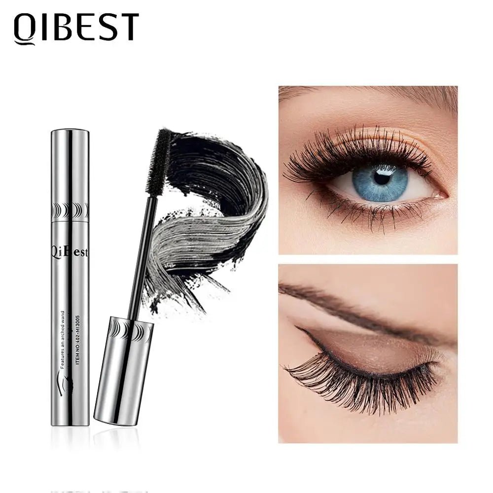QIBEST Black Mascara Eyelashes Mascara 4D Silky Eyelashes Lengthening - AllYearGoods