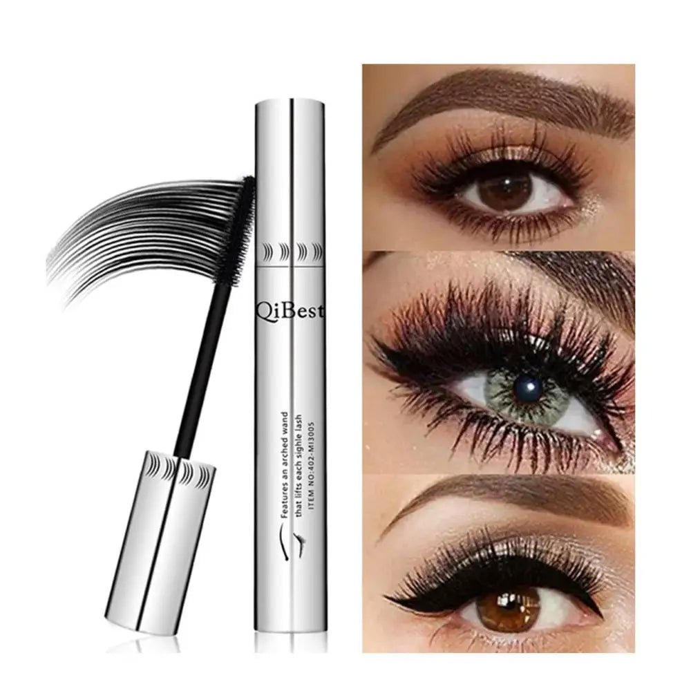 QIBEST Black Mascara Eyelashes Mascara 4D Silky Eyelashes Lengthening - AllYearGoods