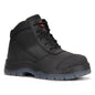 ROCKROOSTER Crisson Black 6 inch Zip sided Steel Toe Leather Work - AllYearGoods