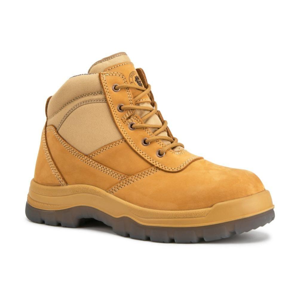 RockRooster Tan 6 Inch Zip - sided Steel toecap Leather Work Boots AK050 - AllYearGoods