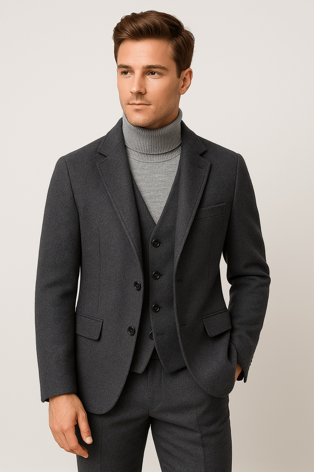 RoyalForm™ Men's Wool Coat – Luxury & Warmth for Winter - AllYearGoods