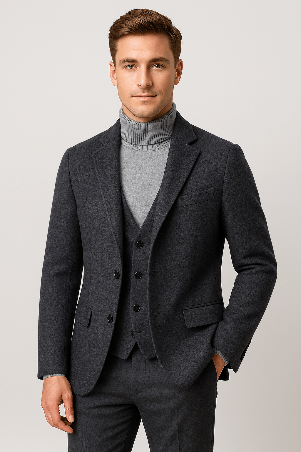 RoyalForm™ Men's Wool Coat – Luxury & Warmth for Winter - AllYearGoods