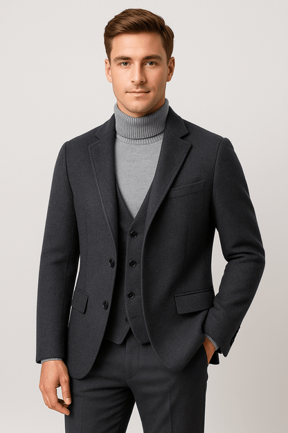 RoyalForm™ Men's Wool Coat – Luxury & Warmth for Winter - AllYearGoods