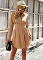 Temperament Commute Solid Color Shirt Dress Women - AllYearGoods