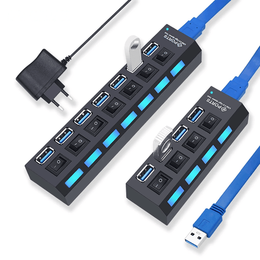 USB 3.0 Hub USB Hub 3.0 Multi USB Splitter 4/7 Port Multiple Expander - AllYearGoods