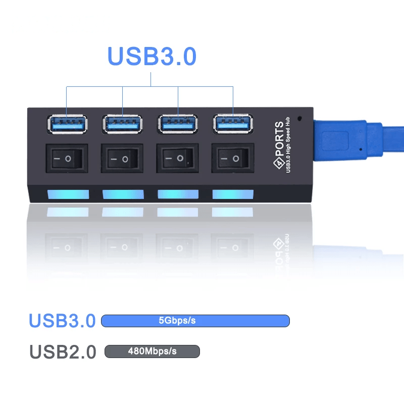 USB 3.0 Hub USB Hub 3.0 Multi USB Splitter 4/7 Port Multiple Expander - AllYearGoods