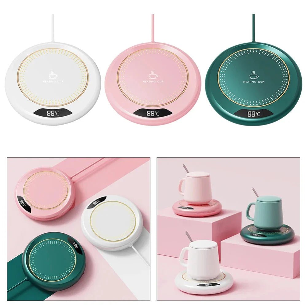 USB Smart Coffee Mug Warmer with Digital Display - AllYearGoods