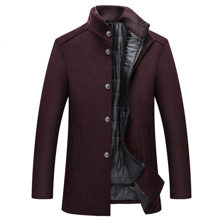 Winter Men Wool Jacket Slim Fit Thick Warm Coat - AllYearGoods