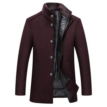 Winter Men Wool Jacket Slim Fit Thick Warm Coat - AllYearGoods