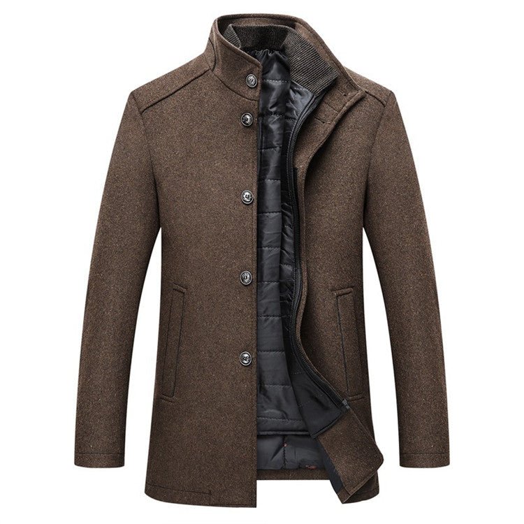 Winter Men Wool Jacket Slim Fit Thick Warm Coat - AllYearGoods