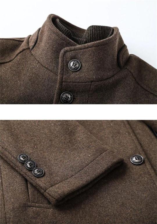 Winter Men Wool Jacket Slim Fit Thick Warm Coat - AllYearGoods