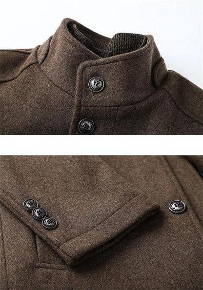 Winter Men Wool Jacket Slim Fit Thick Warm Coat - AllYearGoods