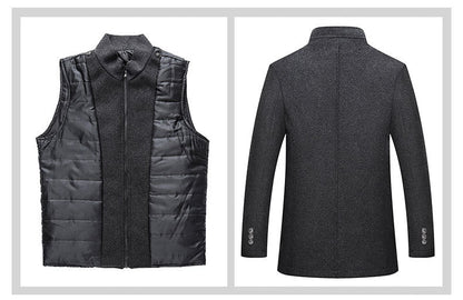Winter Men Wool Jacket Slim Fit Thick Warm Coat - AllYearGoods