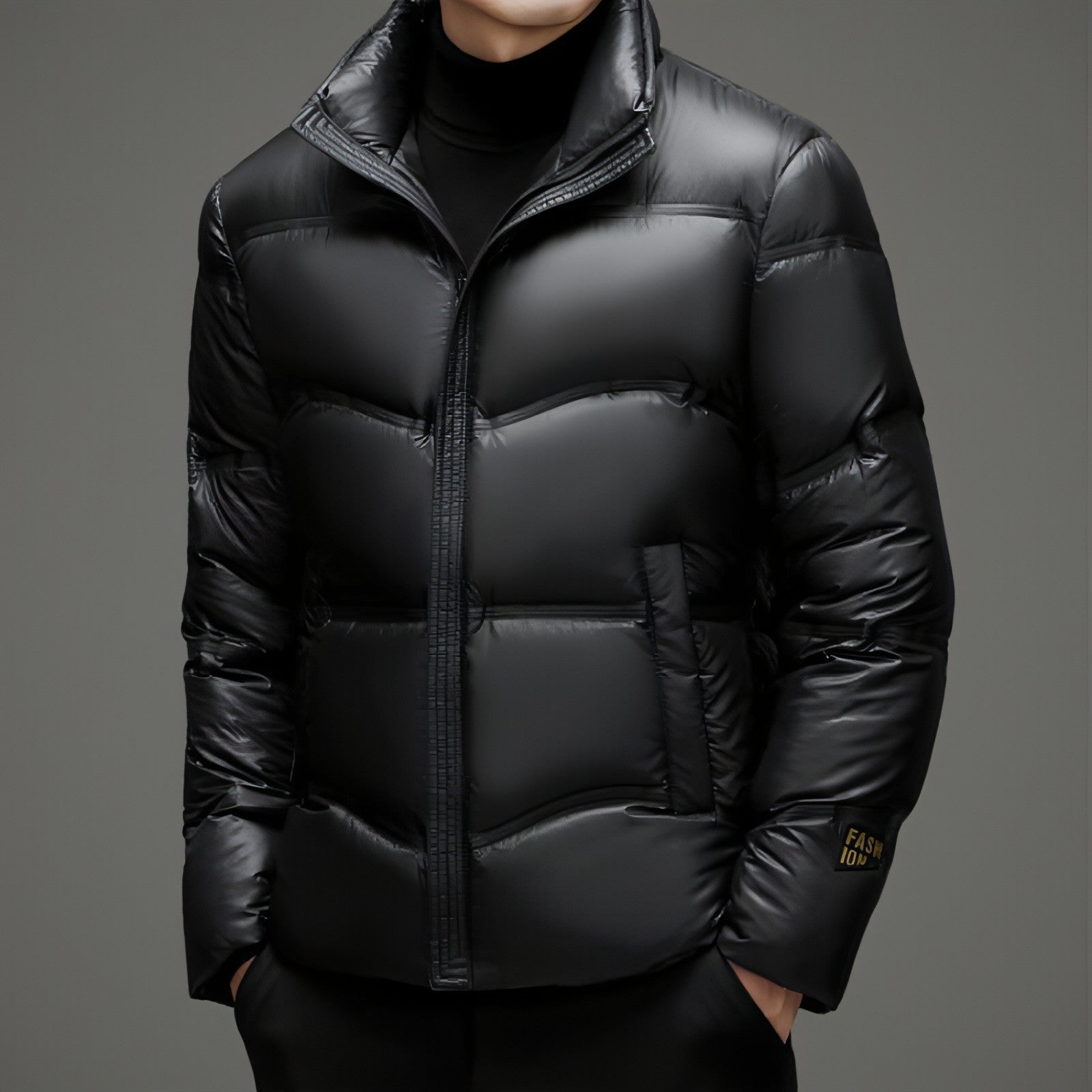 Winter Mid - old Men's Down Jacket Stand Collar Coat Thickened - AllYearGoods