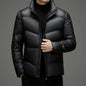 Winter Mid - old Men's Down Jacket Stand Collar Coat Thickened - AllYearGoods