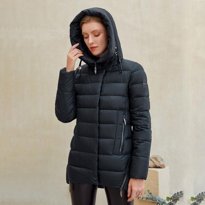 Women warm hooded winter coat women jacket casual parkas jacket - AllYearGoods