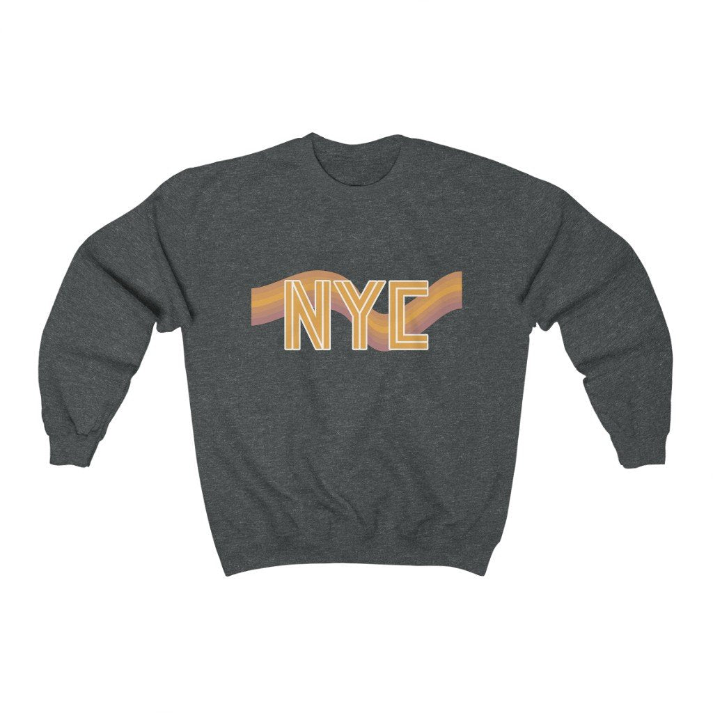 Womens NYC Retro 70's Crewneck Sweatshirt - AllYearGoods