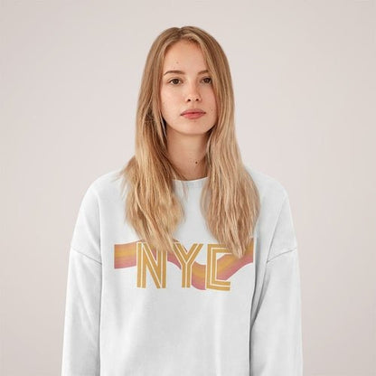 Womens NYC Retro 70's Crewneck Sweatshirt - AllYearGoods