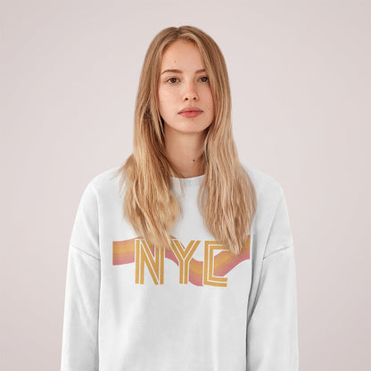 Womens NYC Retro 70's Crewneck Sweatshirt - AllYearGoods
