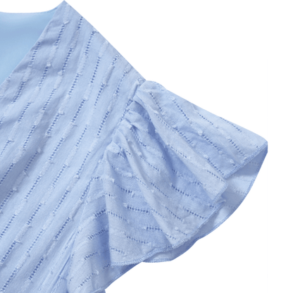 Womens V Neck Ruffle Sleeve Summer Dress - AllYearGoods