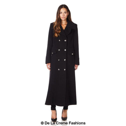 Wool Blend Double Breasted Maxi Coat (2004 - WOOL) - AllYearGoods