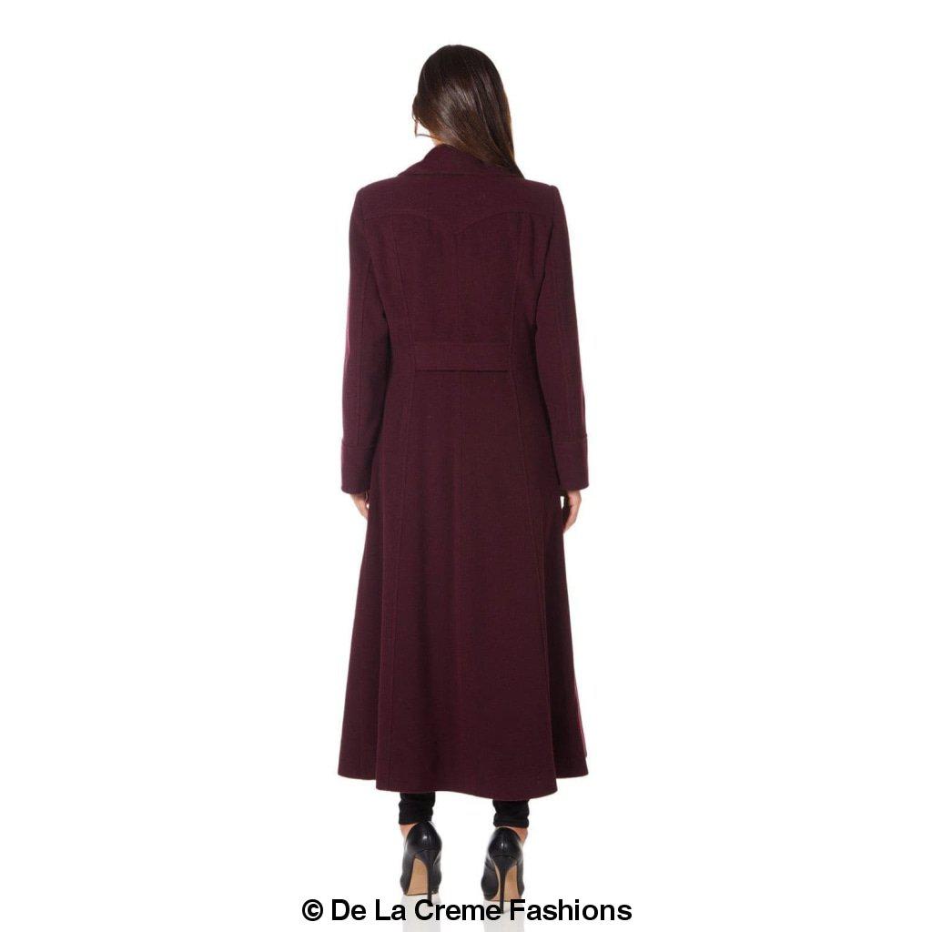 Wool Blend Double Breasted Maxi Coat (2004 - WOOL) - AllYearGoods